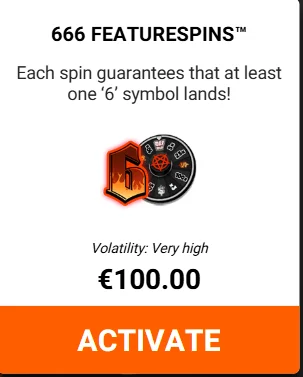 Pray for Six 666 FeatureSpins mode with guaranteed 6 symbol appearing on every base game spin